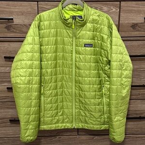 Patagonia Nano Puff Jacket Size Large Spyglass Green